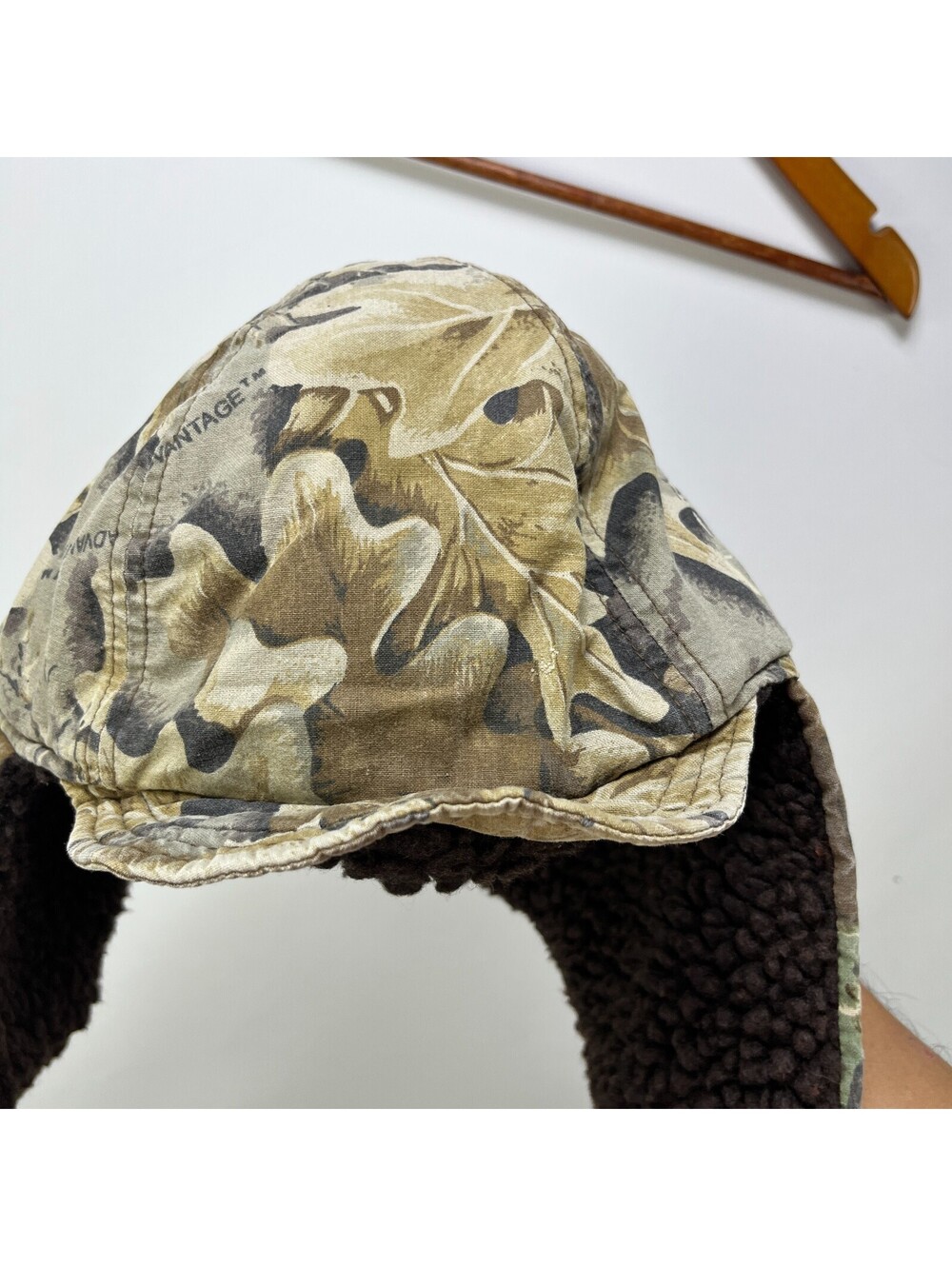 Vintage Goretex Realtree Camo Sherpa Lined Hat Ear Flap Cap - Picture 3 of 7